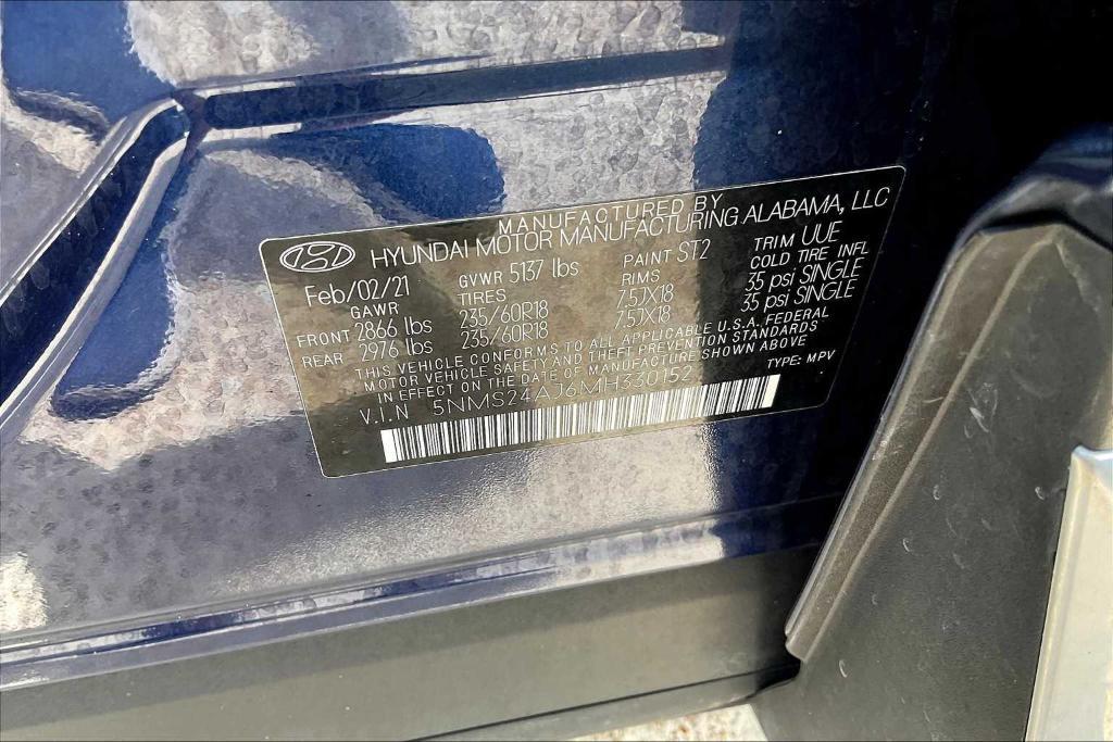 used 2021 Hyundai Santa Fe car, priced at $20,529