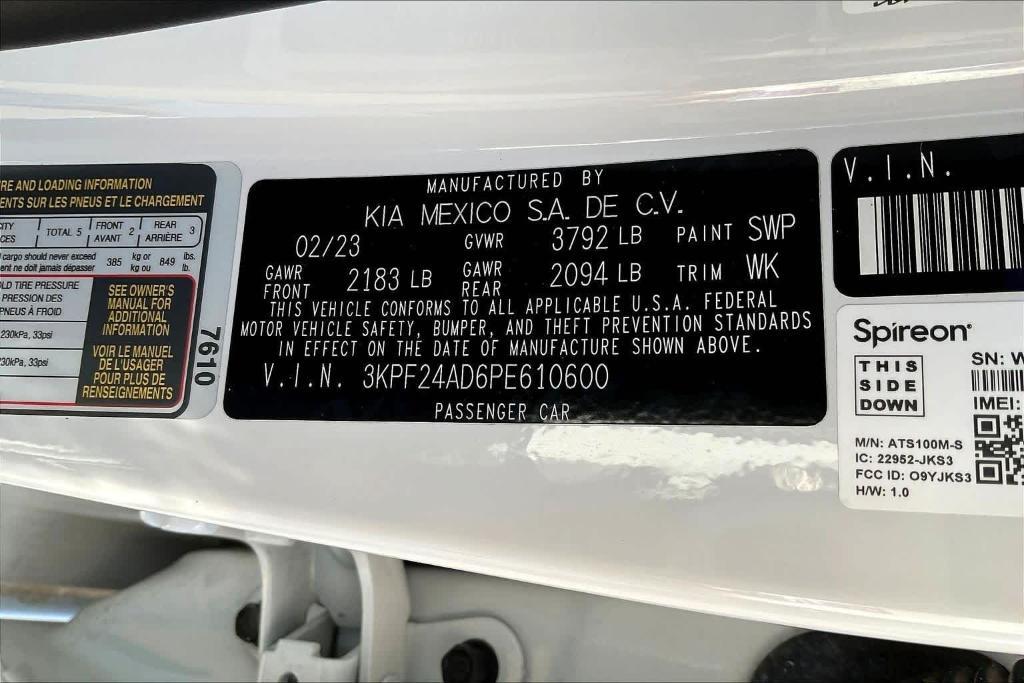 used 2023 Kia Forte car, priced at $19,219