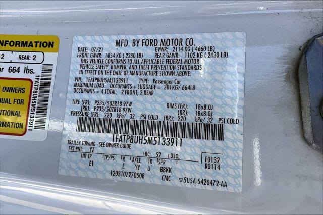 used 2021 Ford Mustang car, priced at $16,950