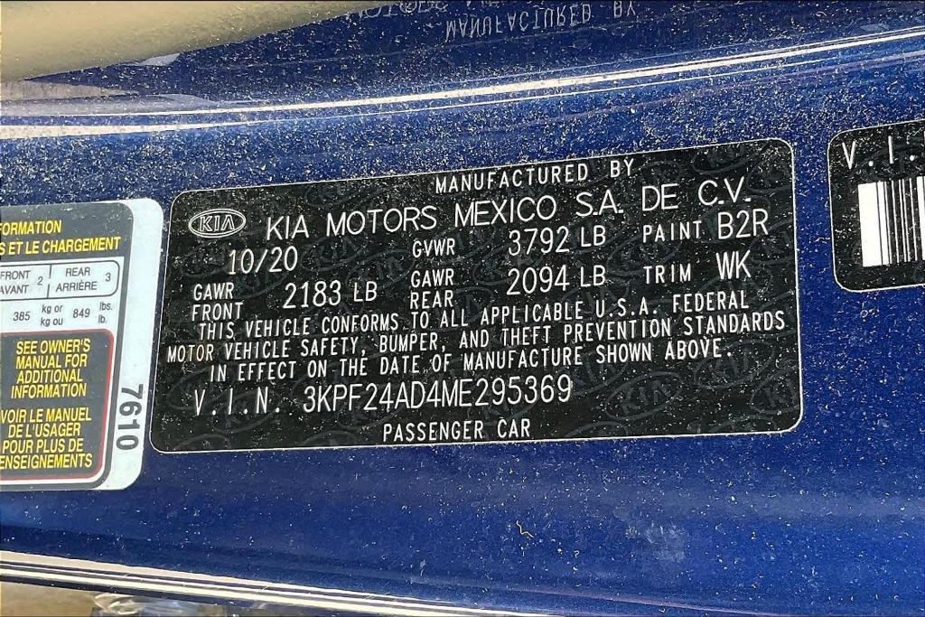 used 2021 Kia Forte car, priced at $13,997