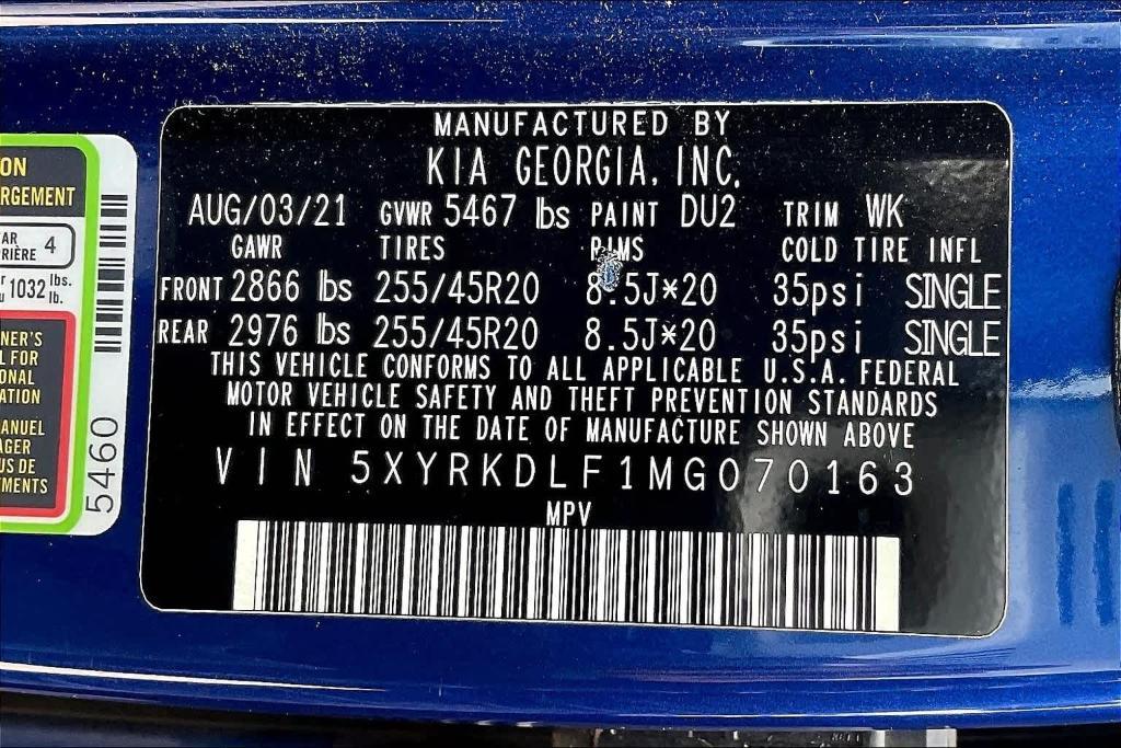 used 2021 Kia Sorento car, priced at $30,782