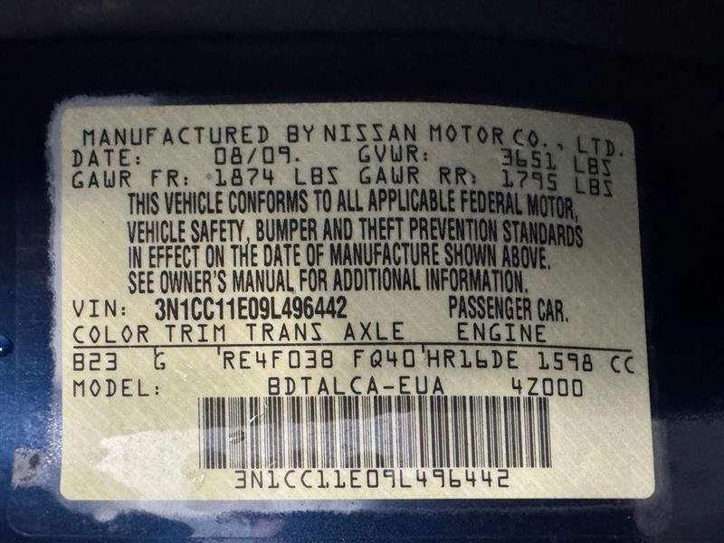 used 2009 Nissan Versa car, priced at $3,995