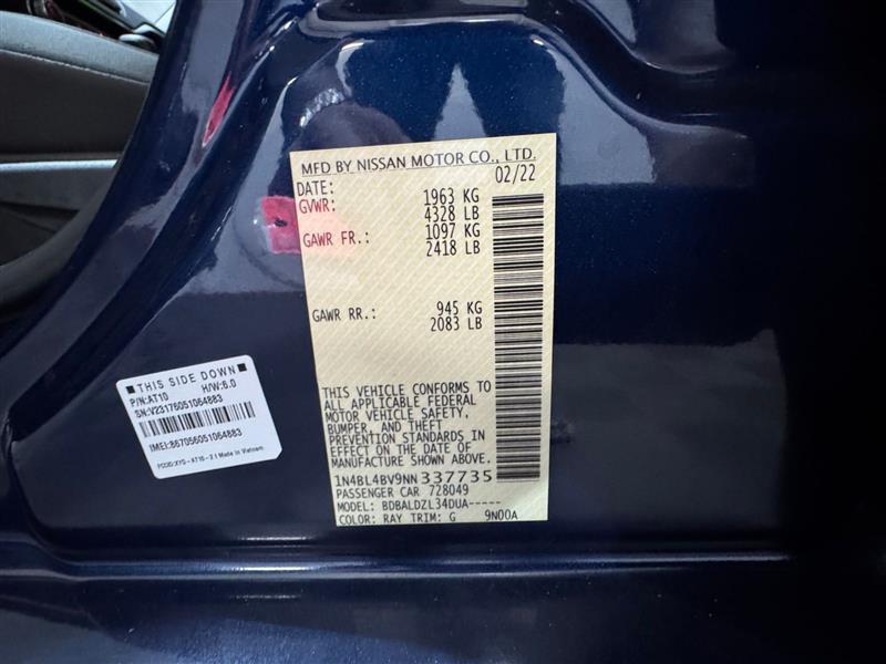 used 2022 Nissan Altima car, priced at $16,955