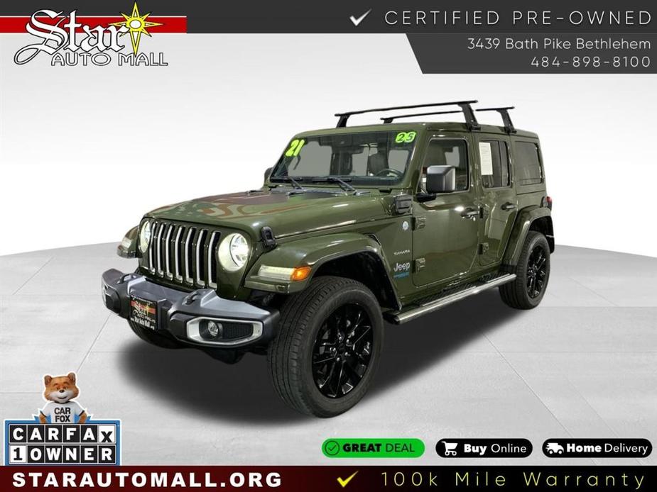 used 2021 Jeep Wrangler Unlimited 4xe car, priced at $35,333