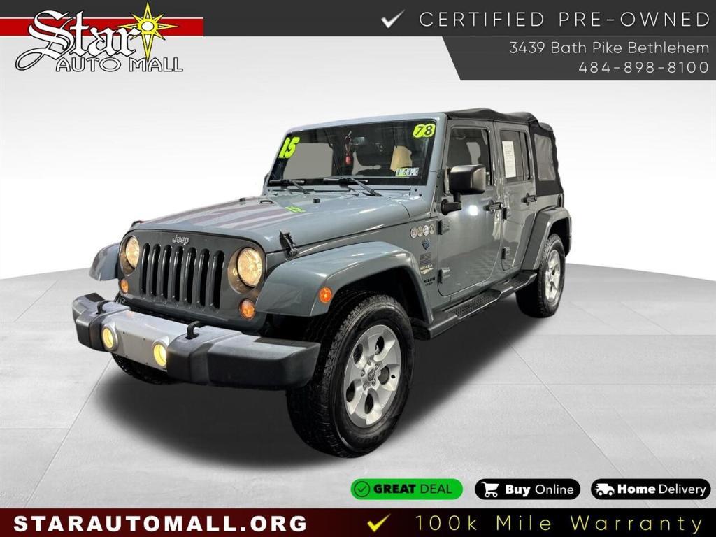 used 2015 Jeep Wrangler Unlimited car, priced at $19,995