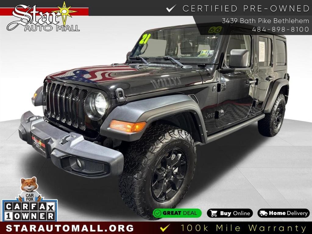 used 2021 Jeep Wrangler Unlimited car, priced at $26,995