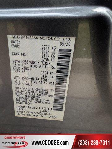 used 2020 Nissan Frontier car, priced at $22,968
