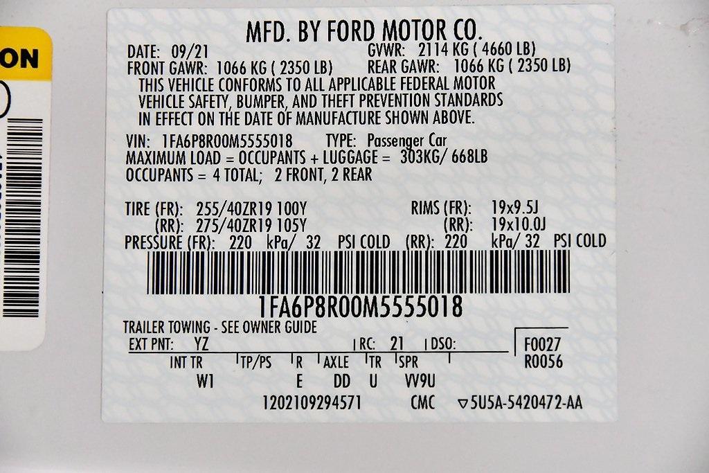 used 2021 Ford Mustang car, priced at $46,995