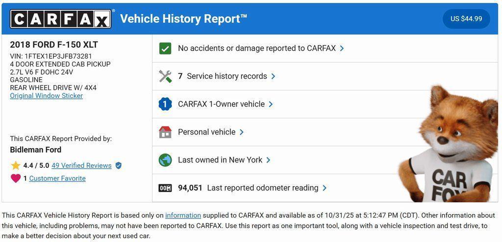 used 2018 Ford F-150 car, priced at $21,450