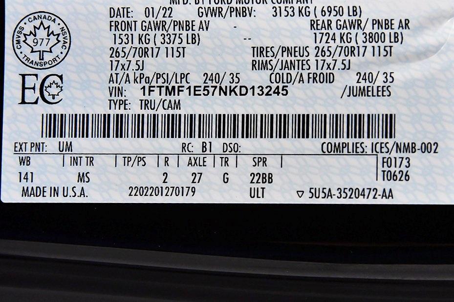 used 2022 Ford F-150 car, priced at $39,995