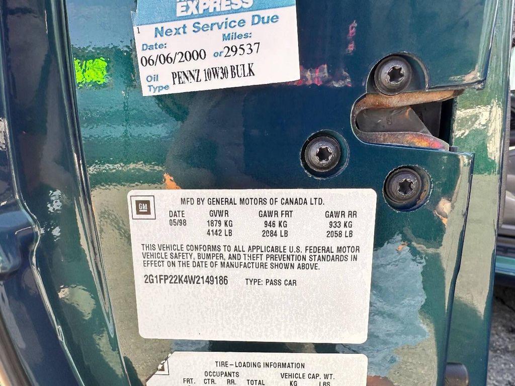 used 1998 Chevrolet Camaro car, priced at $3,988