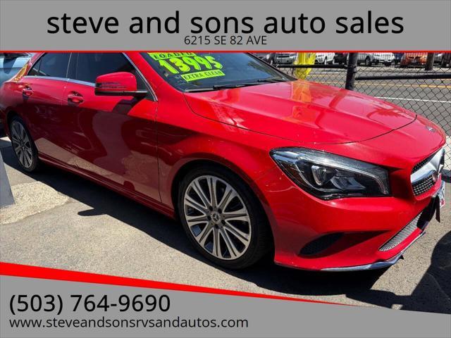 used 2018 Mercedes-Benz CLA 250 car, priced at $13,995