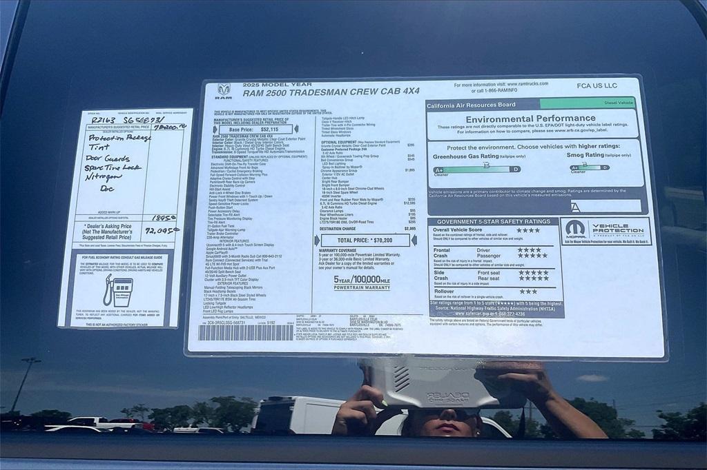 new 2025 Ram 2500 car, priced at $63,233
