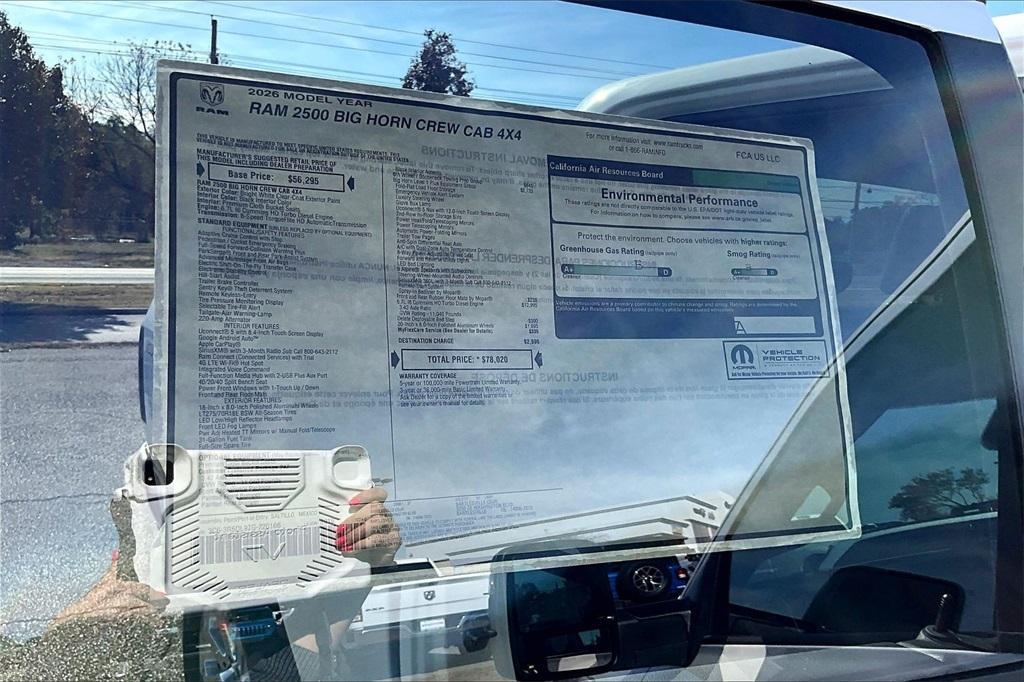 new 2026 Ram 2500 car, priced at $67,658