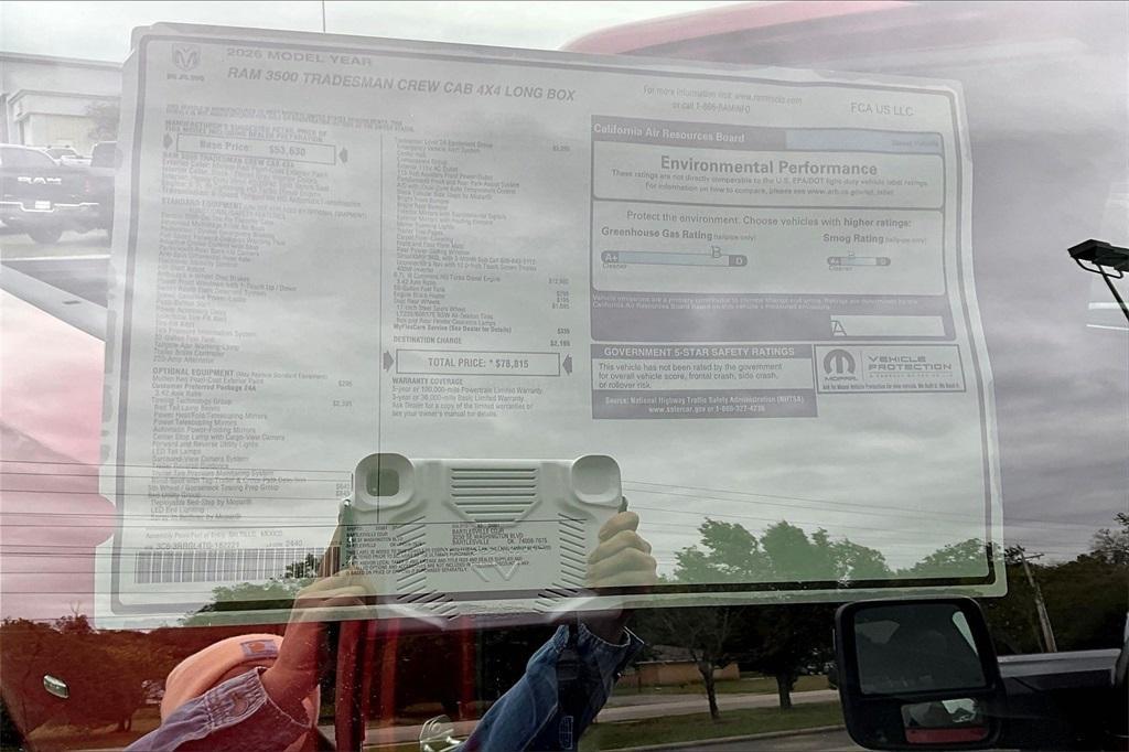 new 2026 Ram 3500 car, priced at $67,766