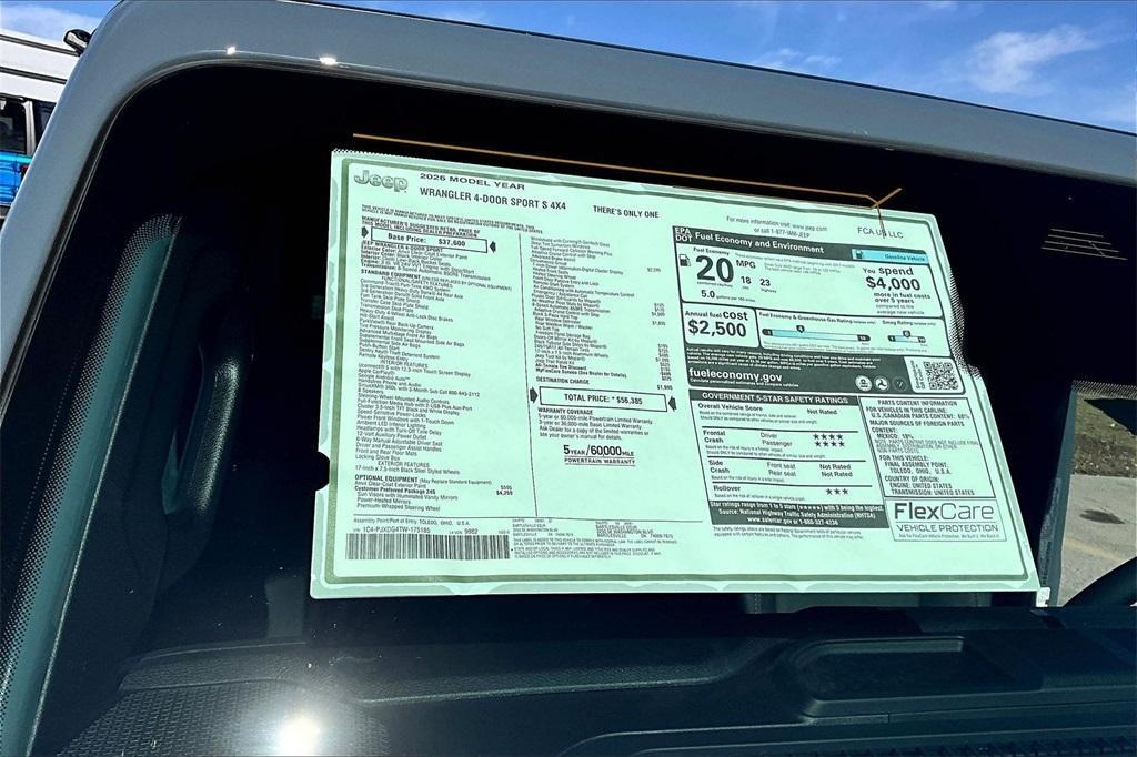 new 2026 Jeep Wrangler car, priced at $54,885