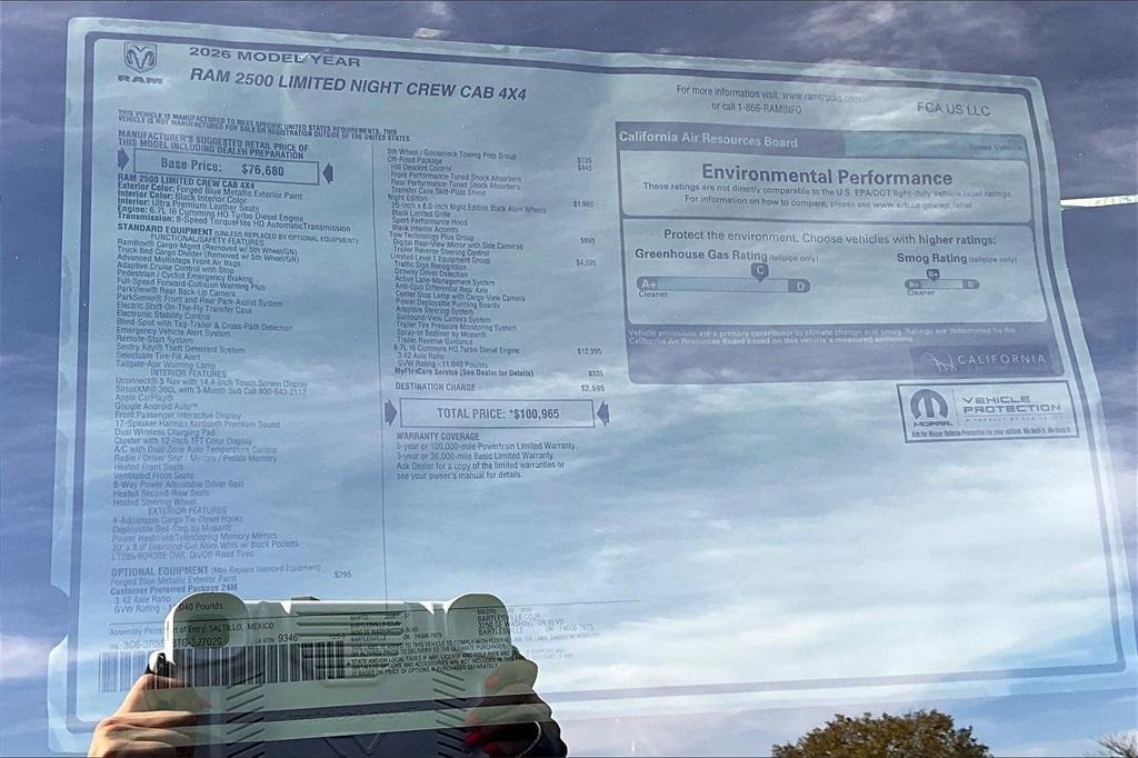 new 2026 Ram 2500 car, priced at $87,849