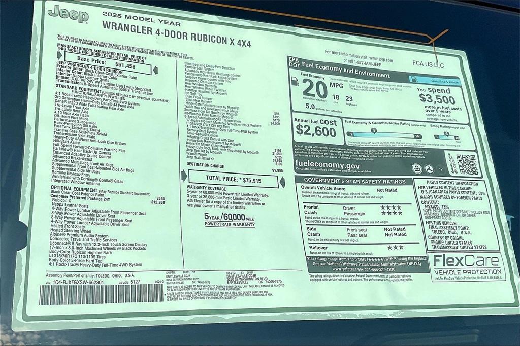 new 2025 Jeep Wrangler car, priced at $57,769