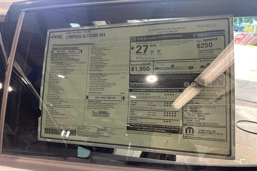 new 2025 Jeep Compass car, priced at $30,230