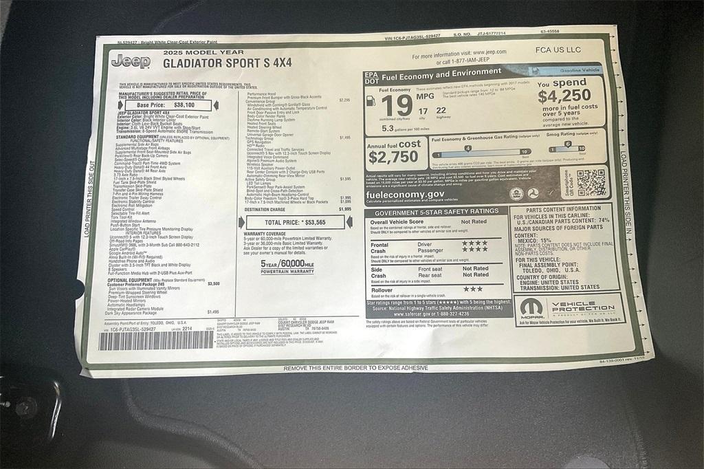 new 2025 Jeep Gladiator car