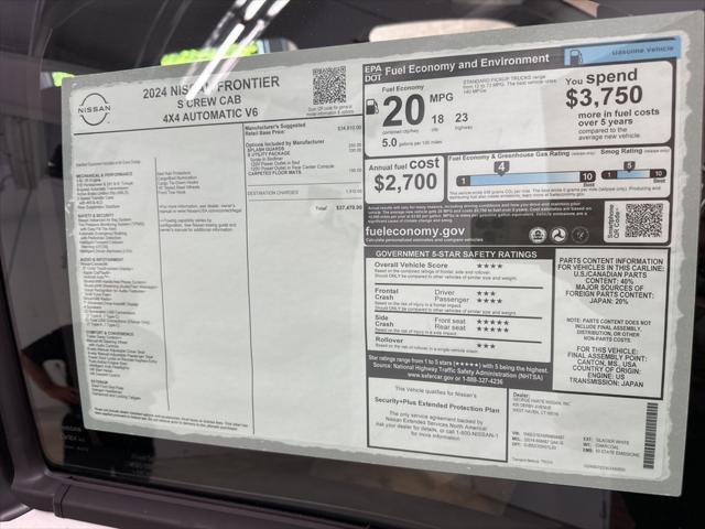 new 2024 Nissan Frontier car, priced at $37,470