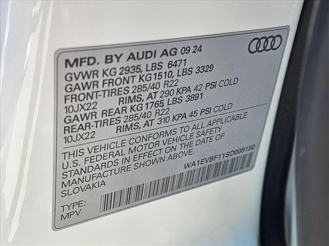 new 2025 Audi Q8 car, priced at $81,640