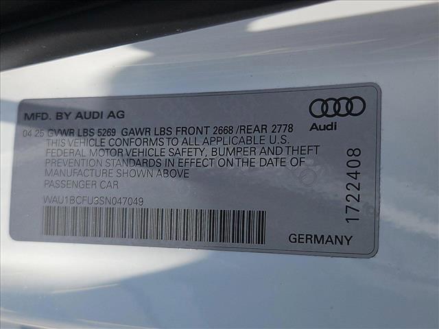 new 2025 Audi A5 car, priced at $52,890