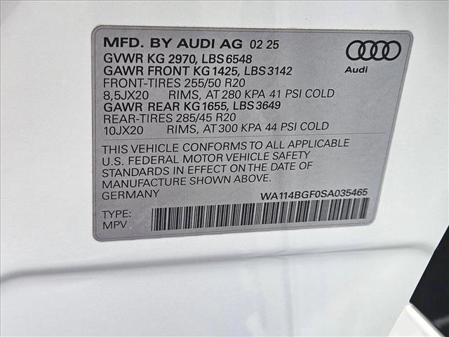 new 2025 Audi Q6 e-tron car, priced at $72,660