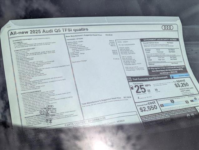 new 2025 Audi Q5 car, priced at $57,150