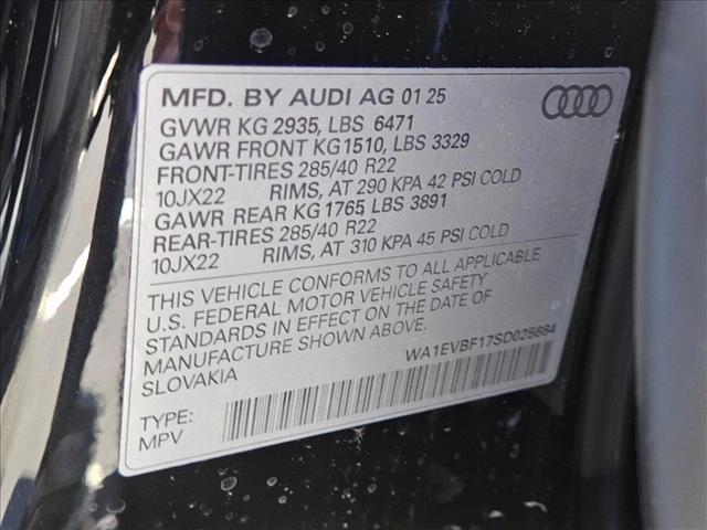 new 2025 Audi Q8 car, priced at $83,235