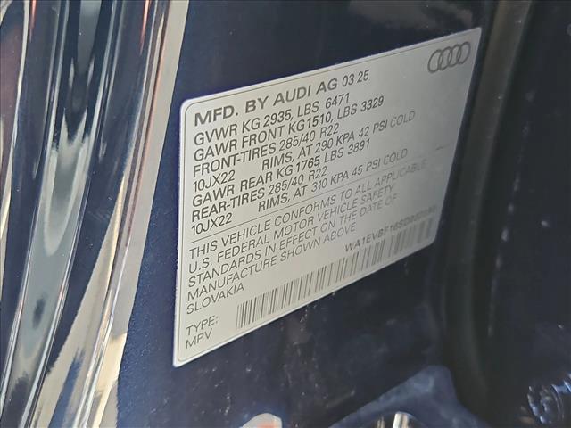 new 2025 Audi Q8 car, priced at $81,925