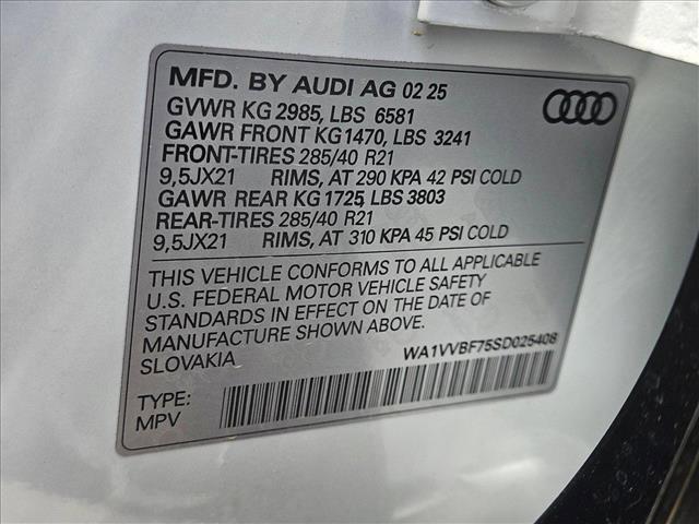 new 2025 Audi Q7 car, priced at $78,760