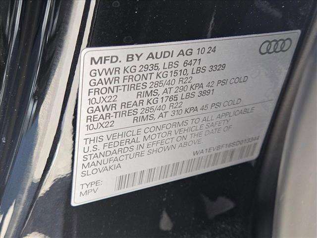 new 2025 Audi Q8 car, priced at $83,235