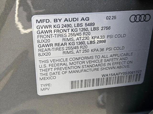 new 2025 Audi Q5 car, priced at $61,235