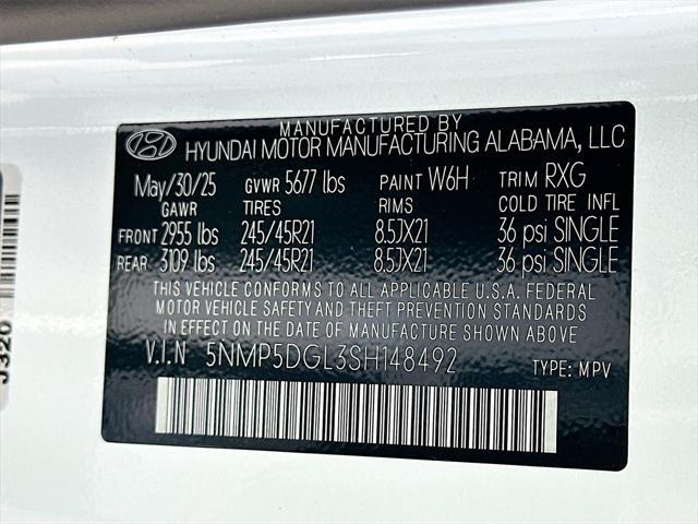new 2025 Hyundai Santa Fe car, priced at $44,937