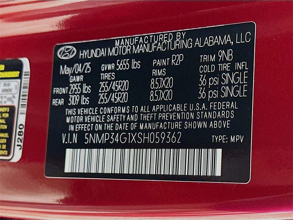 new 2025 Hyundai Santa Fe car, priced at $42,853