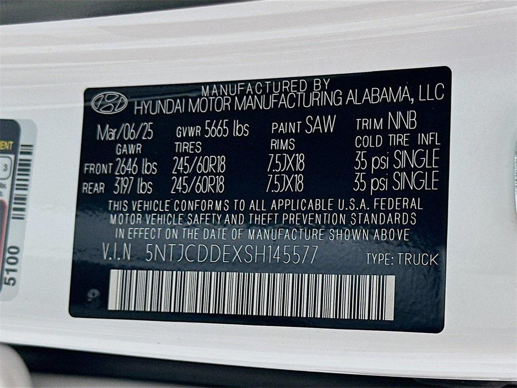 new 2025 Hyundai SANTA CRUZ car, priced at $30,516