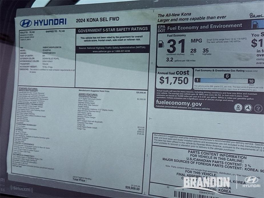 new 2024 Hyundai Elantra car, priced at $22,479