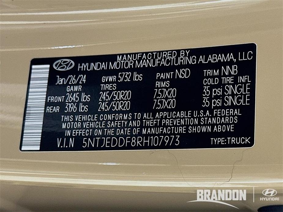 new 2024 Hyundai Santa Cruz car, priced at $39,864