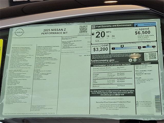 new 2025 Nissan Z car, priced at $50,552