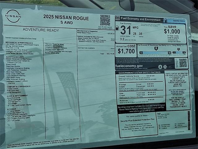 new 2025 Nissan Rogue car, priced at $31,543