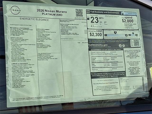 new 2026 Nissan Murano car, priced at $51,235