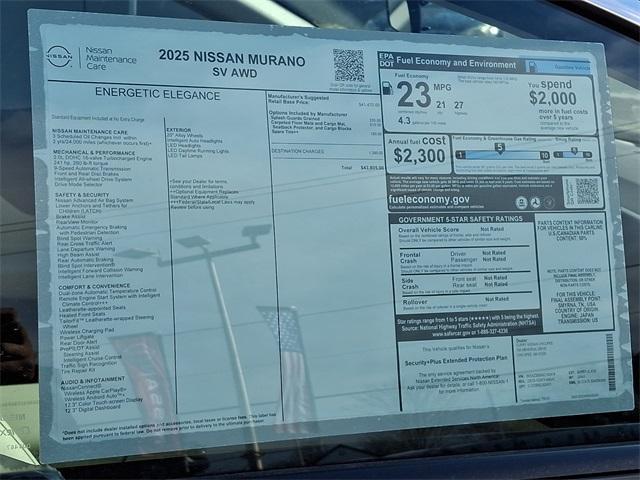 new 2025 Nissan Murano car, priced at $42,331