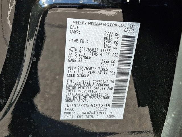 new 2026 Nissan Frontier car, priced at $40,691