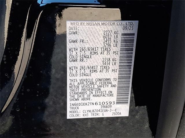 new 2026 Nissan Frontier car, priced at $39,975