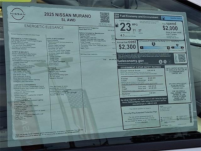 new 2025 Nissan Murano car, priced at $47,922