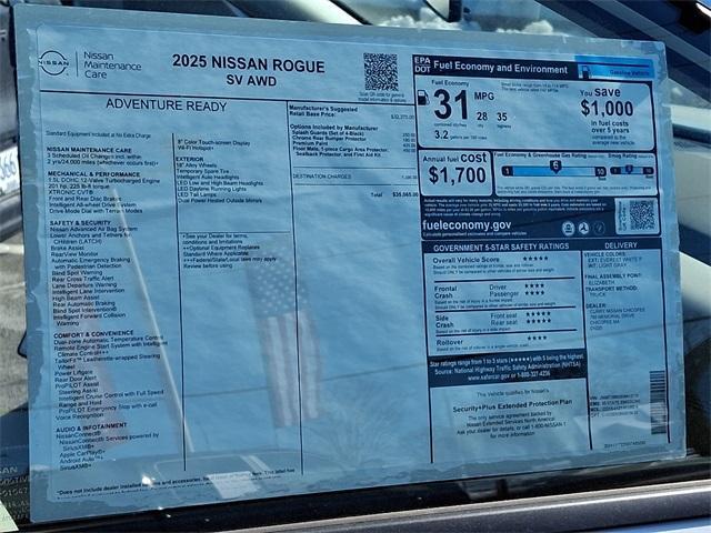 new 2025 Nissan Rogue car, priced at $31,966