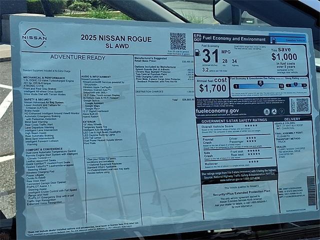 new 2025 Nissan Rogue car, priced at $37,270