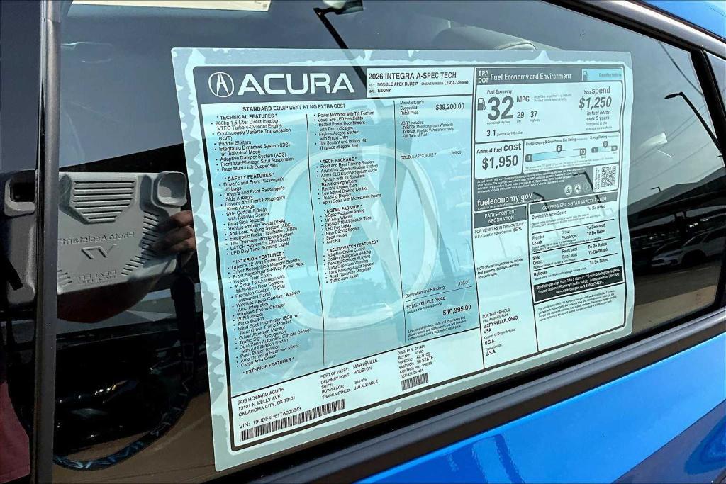 new 2026 Acura Integra car, priced at $42,490