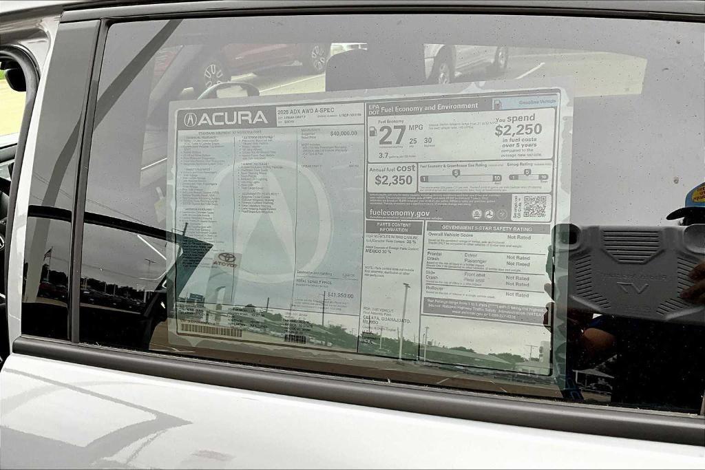 new 2025 Acura ADX car, priced at $41,950